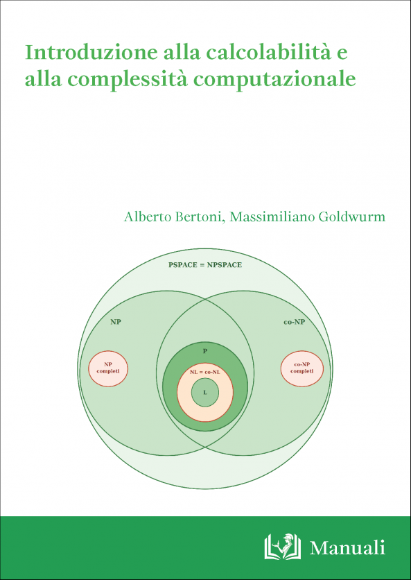 Copertina del volume con un diagramma di Eulero-Venn che mostra le relazioni tra NP e co-NP in PSPACE=NPSPACE