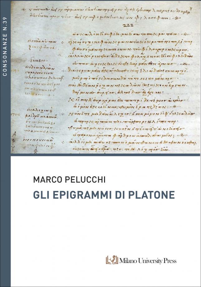 Copertina del volume "Gli epigrammi di Platone", di Marco Pelucchi